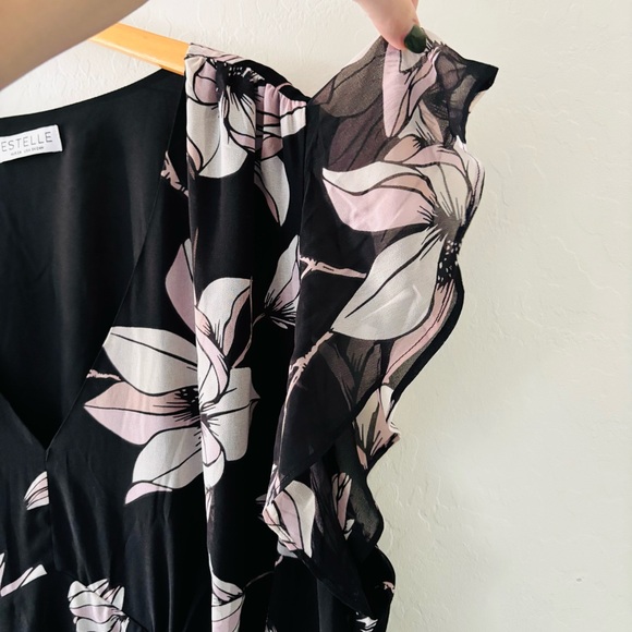 Estelle Azalea Black Floral Midi Dress - Picture 7 of 12